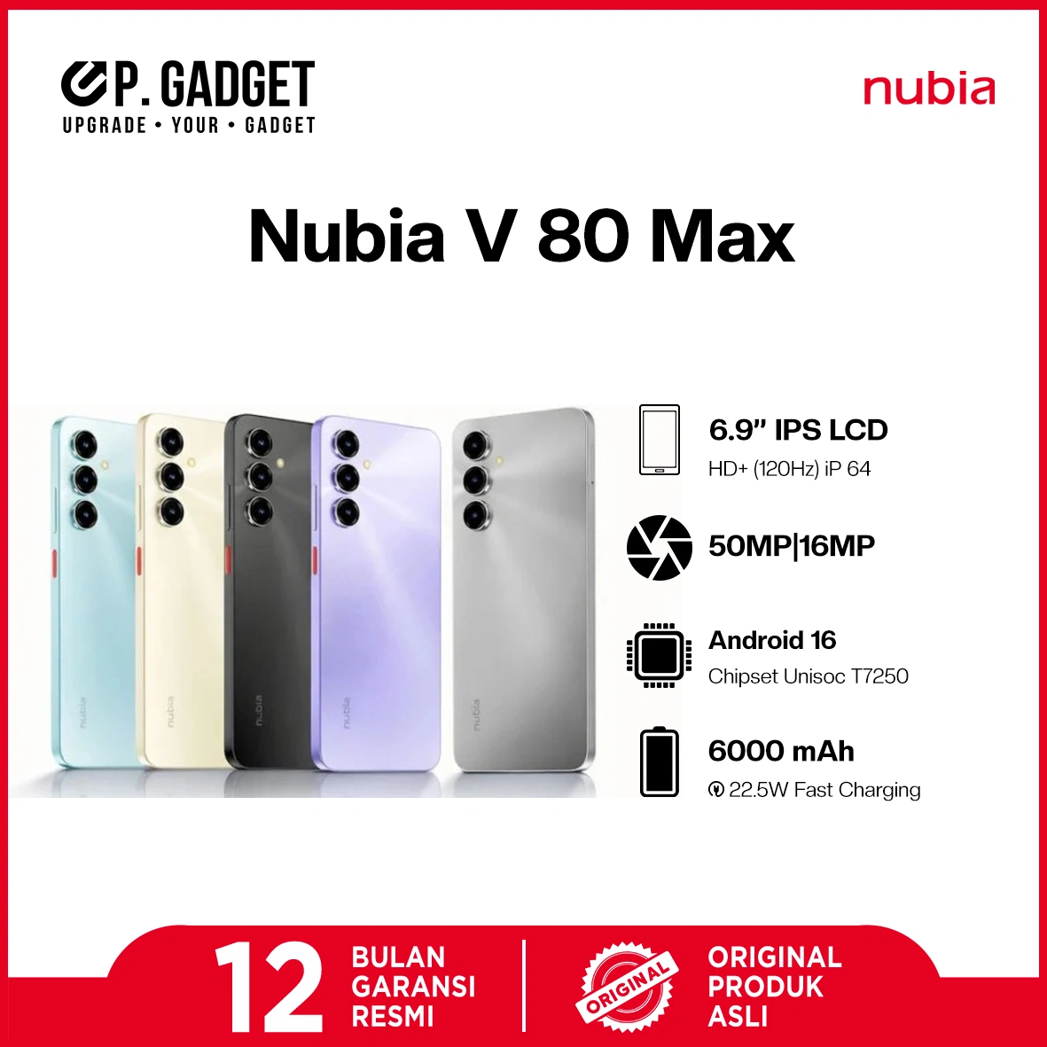 NUBIA V 80 MAX