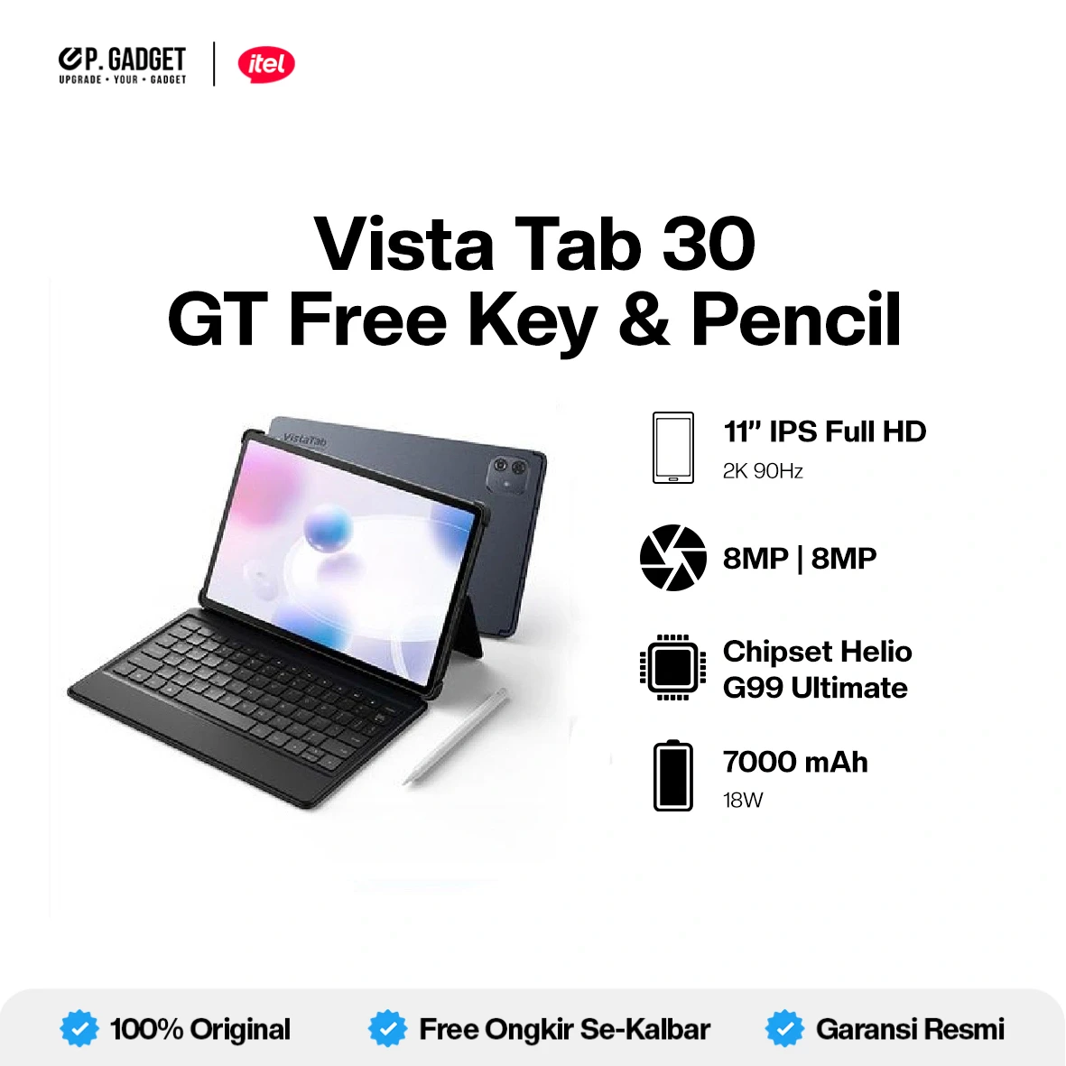 VISTA TAB 30 GT FREE KEY & PENSIL